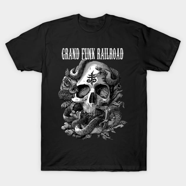 GRAND FUNK RAILROAD BAND MERCHANDISE T-Shirt by Rons Frogss